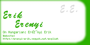 erik erenyi business card